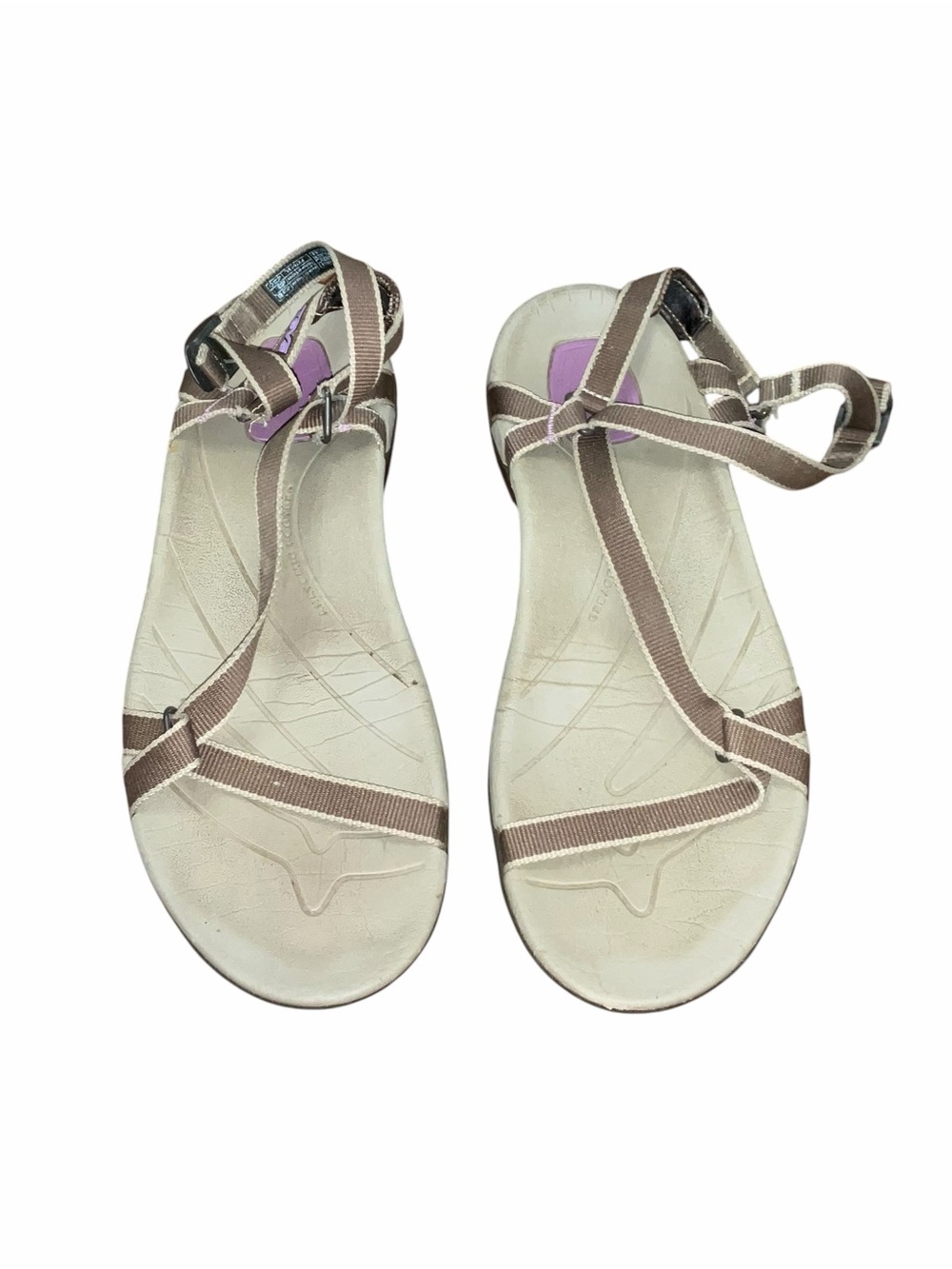 Teva Tirra Sport Sandals Women’s Size 9 Taupe Purple Hiking Outdoor Water Shoes